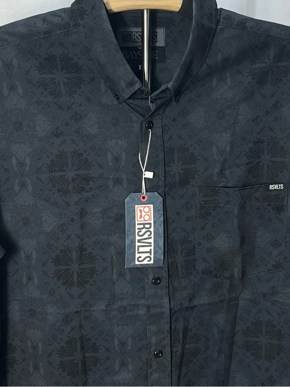 RSVLTS Bayside Cult Album button down in Charcoal. Nick Ghanbarian collab - Picture 7 of 9